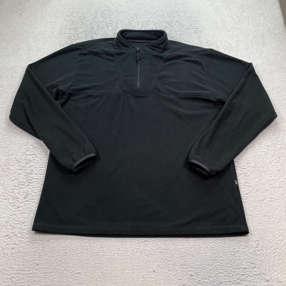 M-TAC Fleece Pullover Men's Estimated Size XL 1/4 Zip‎ Black Military